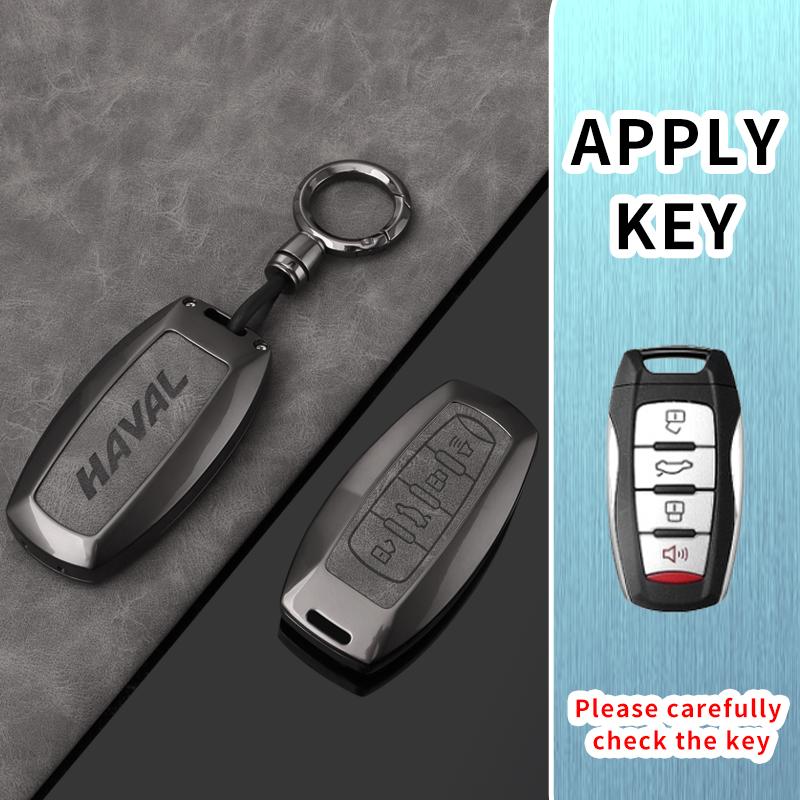 Alloy Car Key Case Cover for Great Wall Haval Jolion 2022 H6 H7 H4 H9 F5 F7 F7X F7H H2S GMW Dargo Keychain Auto Accessories
