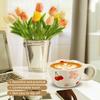 Hand Pinched Irregular Flower Ceramic Mugs Coffee Cups Milk Tea Cup Ins Korean Style Oatmeal Breakfast Mug Drinkware Kitchen cup