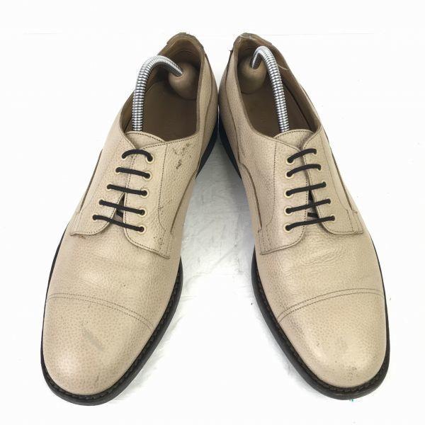 Hugo Boss Germany Leather Straight Tip Dress Shoes Beige 26.5(USED)