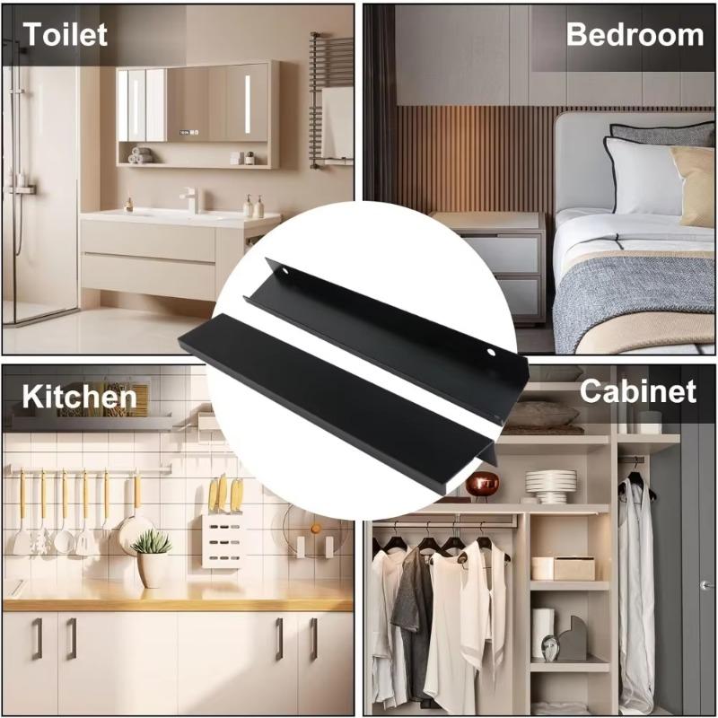 6/1Pcs Furniture Handle Brushed Household Gold Silver Matte Black Lacquer White Hidden Cabinet Handles Arc Aluminum Edge Sealing