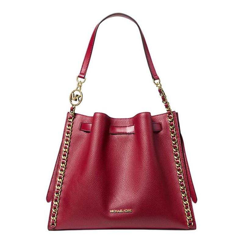 MICHAEL KORS Mina Gold Metal Finish Polyurethane Blend Shoulder Bag Large Women s Cherry золотой