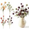 Künstliche Gold-Kugel-Chrysantheme Einzelstiel mit 6 Blüten für Heim-Blumendekoration