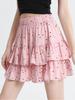 Women's Pleated A-line Skirt White Ruffles Elastic Waist Slim Thin Casual Cute Sweet Cake Skirts Summer Clothing Y2k
