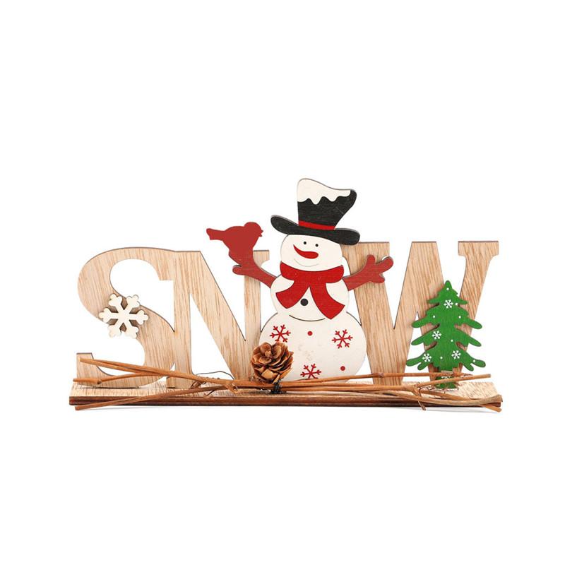 Wooden Christmas Decoration for Home Xmas Tree Pendants Christmas Wood Ornaments Navidad New Year Kids Gifts