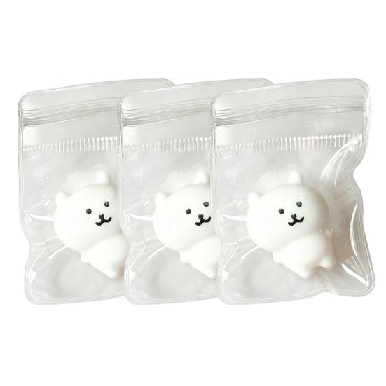 3/4/5/6Pcs Mini Bear Stress Relief Toy, Cartoon White Bear Squeeze Toy, Slow Rebound Bear Sensory Toy for Kids Adults, Party Favors