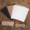 10pcs/Set Combination Paper Frame With Clips Diy Kraft Paper Picture Frames Hanging Wall Photos Album Home Decoration Frame Set
