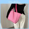 Versatile Fashionable Tote Bag For Everyday Use In Black Red Pink White With Zipper Closure