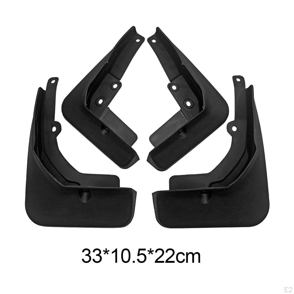 4Pcs Car Wheel Mud Flaps/ Accessories/ Exterior Parts/ Front Rear Mudflaps Mudguard Guards
