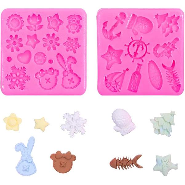 Rolin Roly 3PCS Butterfly Fondant Silicone mold Butterflies Cake Molds 3D Animal Candy Mould 3 Cavities DIY Decorating Desserts Mould for Jelly