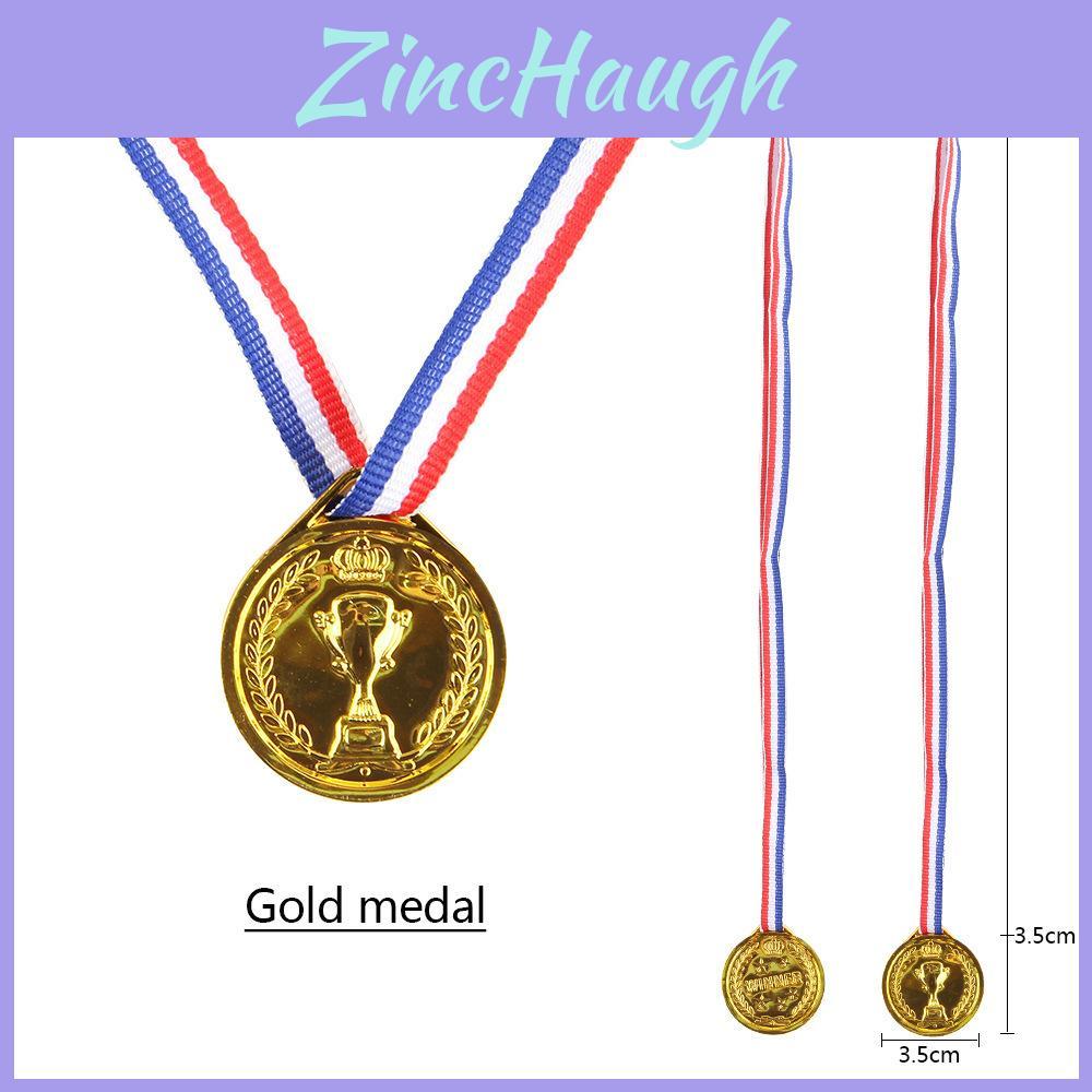 Children Plastic Gold Silver And Bronze Medal With Hanging Ropes For Sports Events And Party Gifts