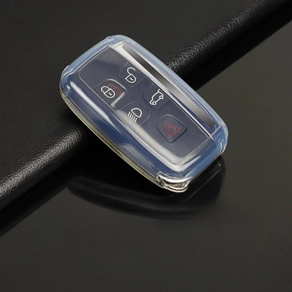 Clear Transparent Tpu Car Smart Key Cover Case For Range Rover Sport Evoque Velar Discovery Sport Xe Xf Xj F-Pace F-Type