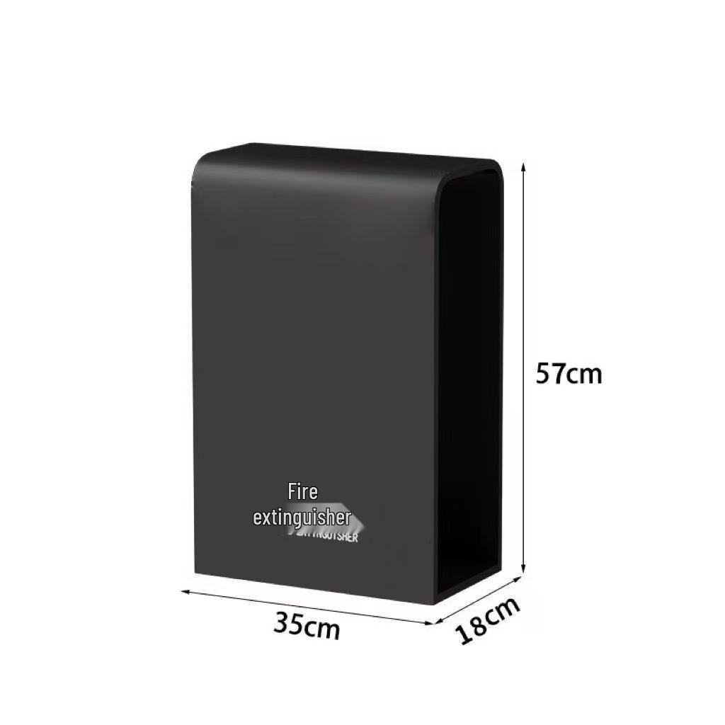 Stojan na hasicí přístroj s úložným prostorem a bezpečnostním krytem pro práškové hasicí přístroje