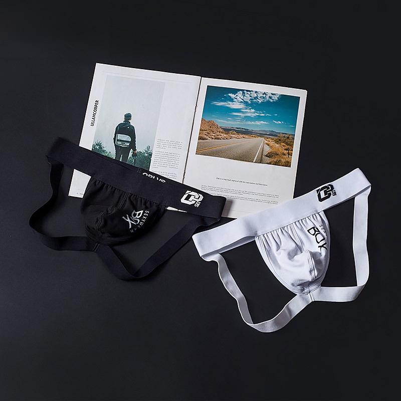 Men's Summer Cotton Sport Thong - Low-Waist, Hip-Lifting, Letter Design