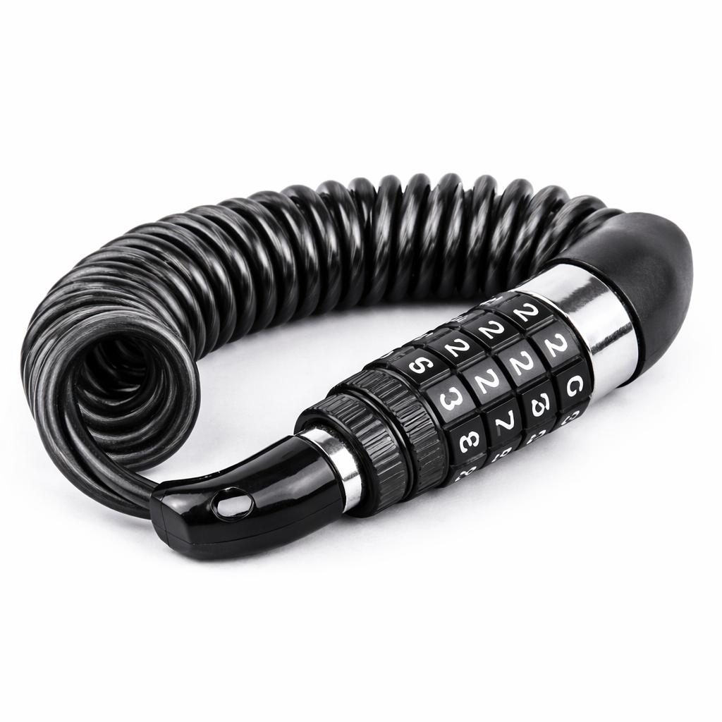 Bicycle Bike Lock Steel Cable Chain 4 Digit Combination Lock Anti-theft Security Password Lock Bicycle Accessories