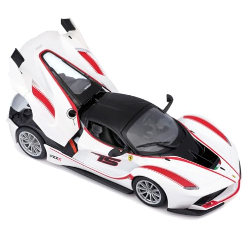 Bburago 1/24 Scale Ferrari FXX K #75 White / Diecast Model Car, Finished Model, 18-26301 (#75)