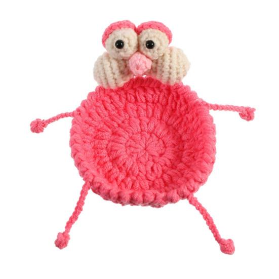 Handmade Crochet Animal Coaster Duck Coaster Decorative Heat-Resistant Knitting Mouse Drink Coffee Cup