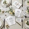 Floral Wedding Table Cards 10x15cm Writable Thank You Cards 50Pcs Pack