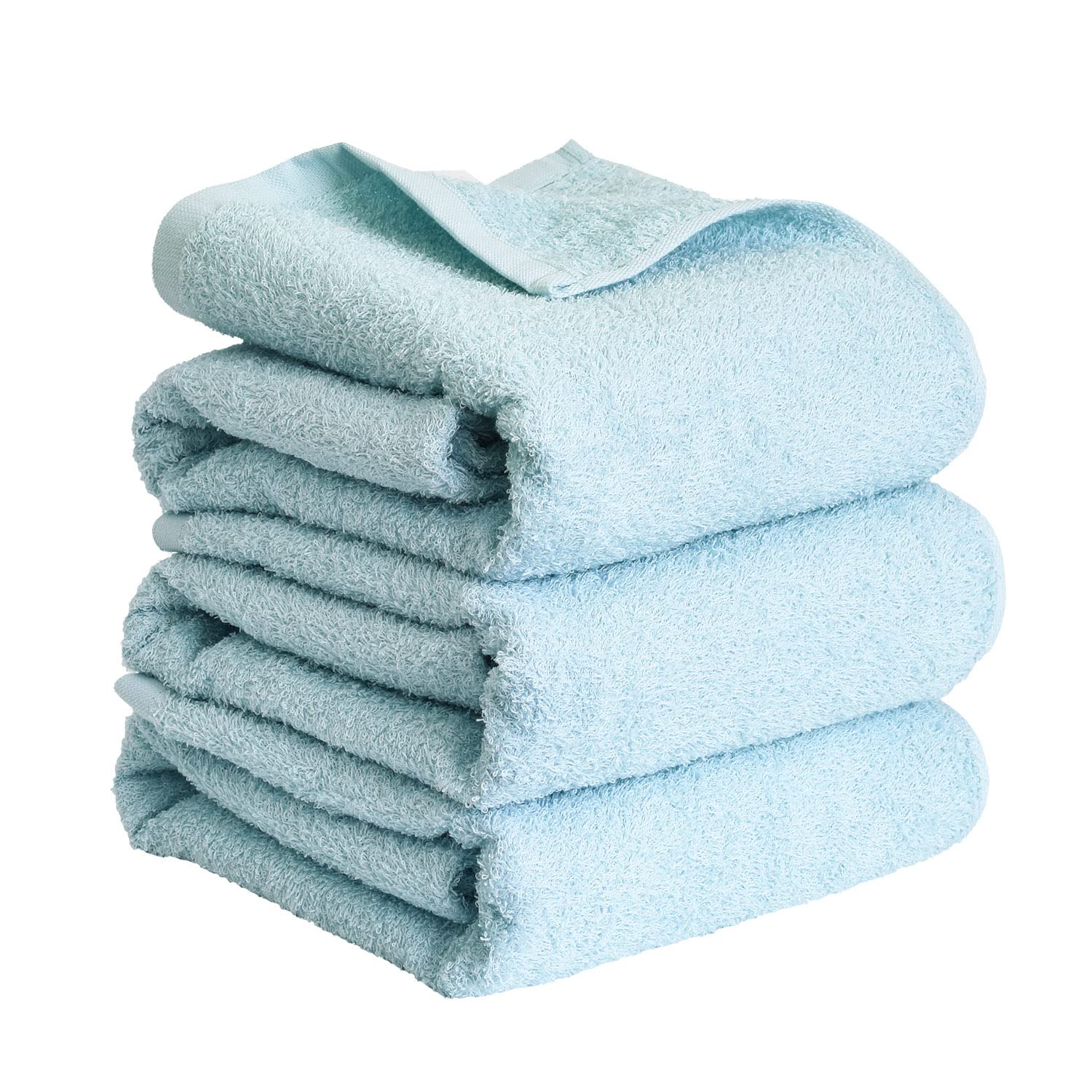 

Tranparan Made in Japan Bath Towel Set of 3 Furetemi Senshu Towel Quick Drying Water Absorbing Thin Cotton Low-Fuzz 100% (Blue)