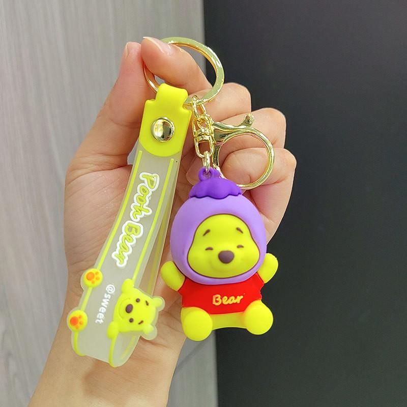 

Cute And Creative Vegetable Bear Keychain Silicone Charm Ideal For Bags And Keys фіолетовий