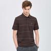 Septwolves Men's Silk Blend Striped Polo Shirt