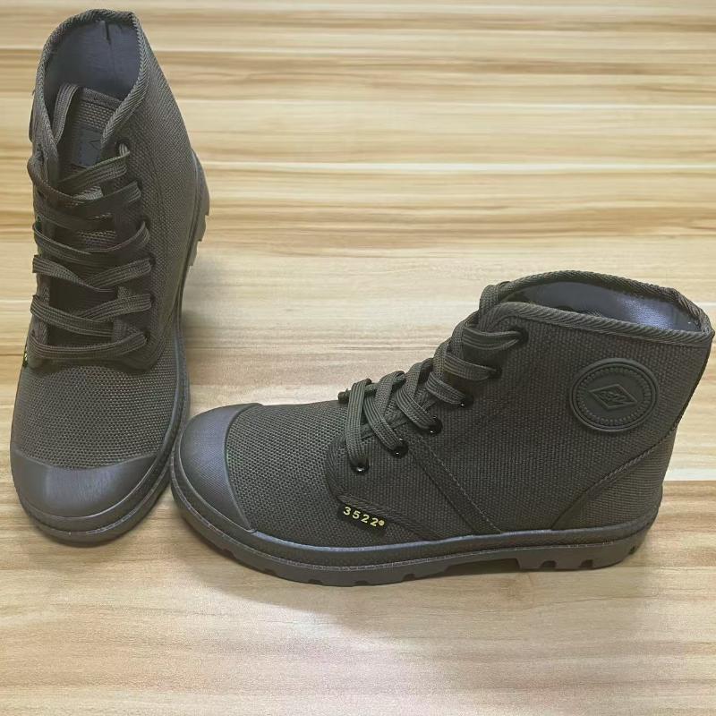 

Мужские ботинки Холщовые ботильоны Ретро Шнуровка Резиновые ботинки Для улицы Походы Высокий верх Мужская обувь Высокое качество Нескользящие Рабочие ботинки 38