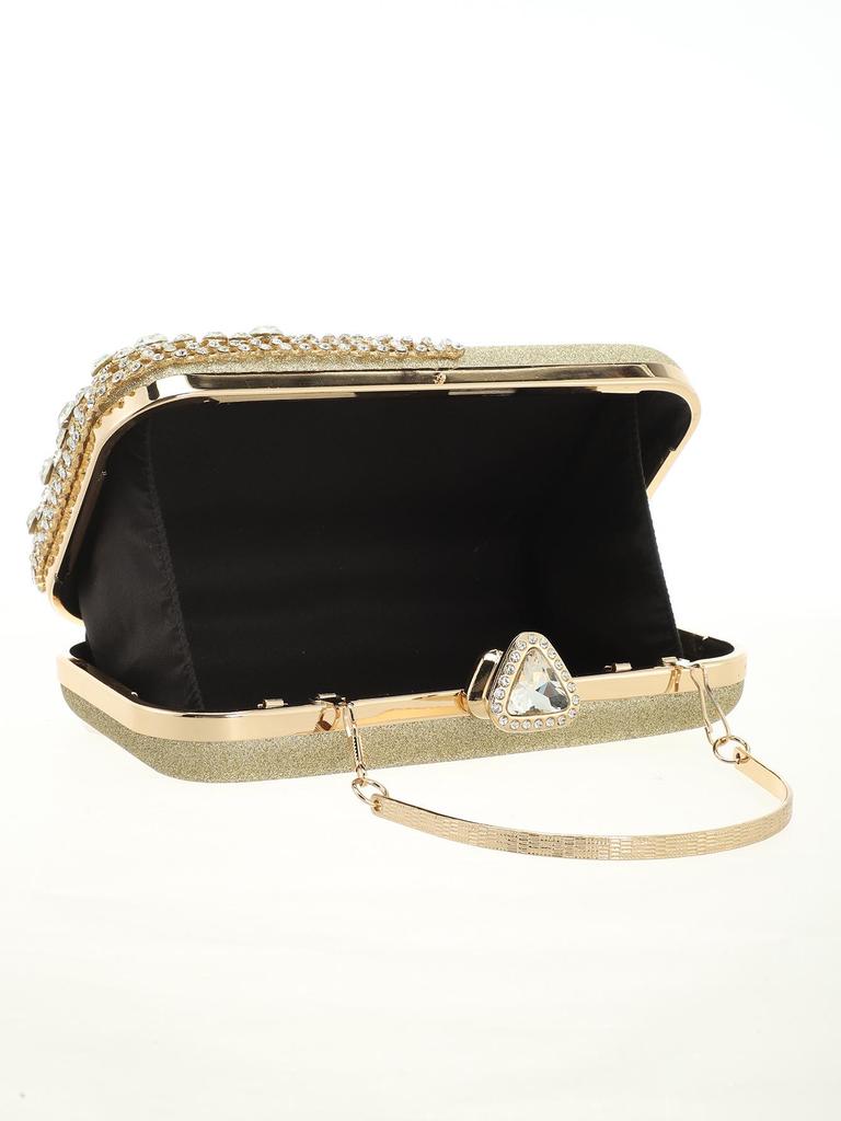 Cross-Border Diamond-Studded Alloy Evening Clutch Bag