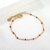 Color Epoxy Bracelet Beach Vacation Wind Fine Strip Bracelet Fashion Versatile Stainless Steel Hand Jewelry Women
