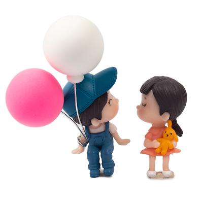 2 Stück Auto Innen Armaturenbrett Zubehör Cartoon Pärchen Figur Figuren Ballon Ornament Auto Zubehör Für Mädchen Geschenke