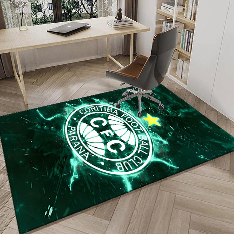 Cori-tiba Football Club Crest Printed Area Rug for Office, Chair Rug, Decorative Carpet Floor Mat, Large Size Fan gifts Christmas gifts