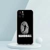 For iPhone 15 16 14 13 12 mini 11 Pro Max XS X XR SE 7 8 Plus Silicone Clear Cover Handball Sport Luxury Phone Case