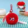 Cute Apple Series Plush Keychain Kawaii Apple Core Plushie Toy Funny Christmas Decor Bag Pendant for Friends Gift Christmas Eve