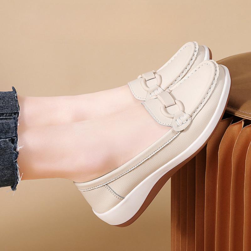 Women's Spring and Autumn Shoes, Casual Shoes for Middle-aged and Non-slip Thick-soled Shoes, Ladies' Loafers, Versatile Fashion Shoes