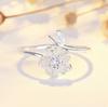 Luxury   Copper Classic Ring For Women Jewelry Simple Diamond Ring Imitation Diamond Women'S Ring R019