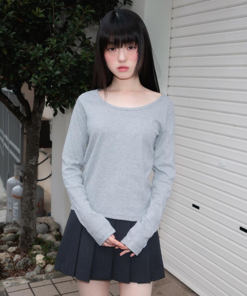 ROSEFRANTZ Essential Rose Label Long Sleeve [Gray]
