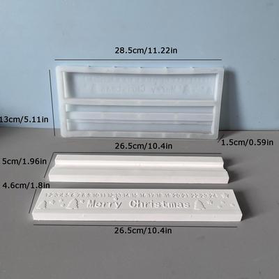 Silicone Casting Mold Silicone Crafting Mold For 24-Day Christmas Countdown Epoxy Resin Decoration Making Tool For Winter