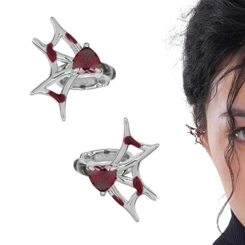 Animal Earrings Bat Clip On Earrings Fashion Cartilage Earrings Halloween Earrings Heart Earrings Jewelry Gift for Women