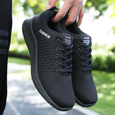 Men Running Walking Knit Shoes Fashion Casual Sneakers Breathable Sport Athletic Lightweight Men Sneakers Casual Shoes