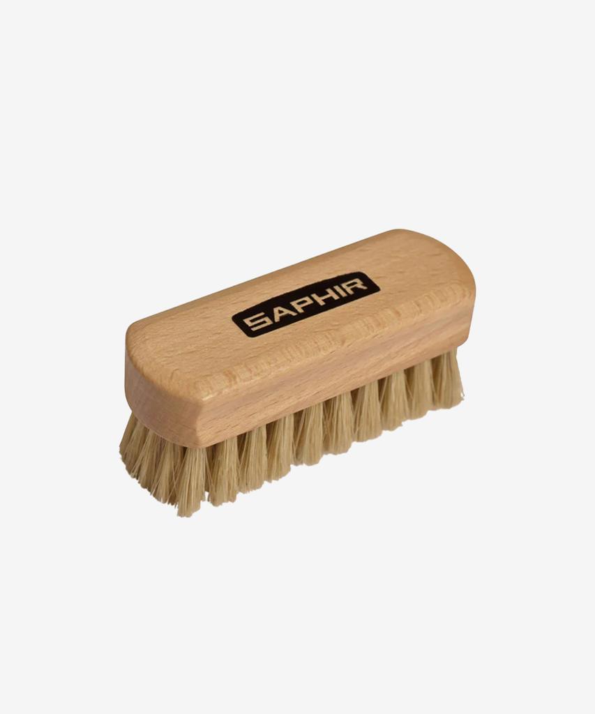 Saphir Mini Wildschweinborstenbürste 8,5 cm zur Schuhstaubentfernung und Politur