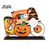 Halloween Party Supplies for Bars Tabletop Decor Signs, Pumpkin Ghost Gnome Wood Centerpiece Blocks, Spooky Goblins Ghosts Table Tiered Tray Ornaments