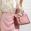 Red handbag for women, 2024 new model, high-end houndstooth pattern handbag, niche French-style bridal bag for women
