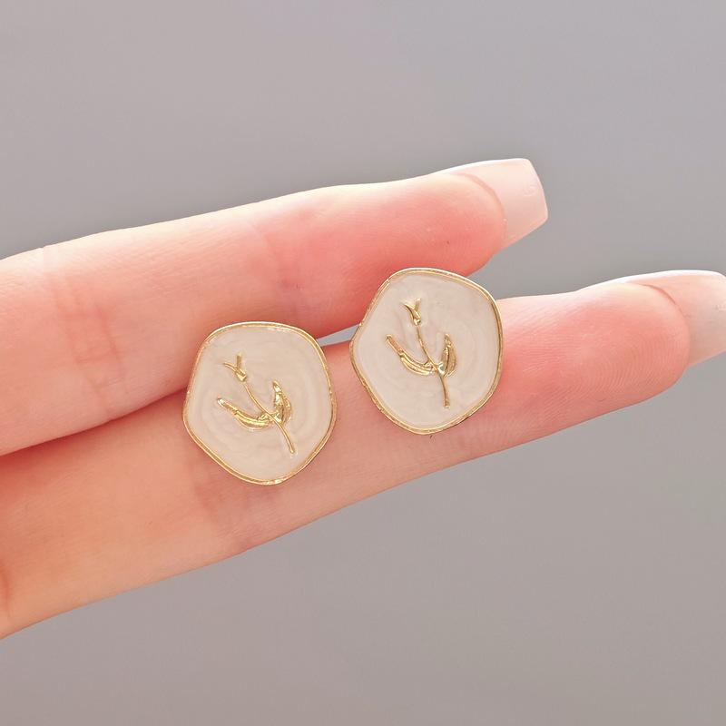 2024 Elegante Schlichte Blumenohrringe - Leichter Luxus-Mode