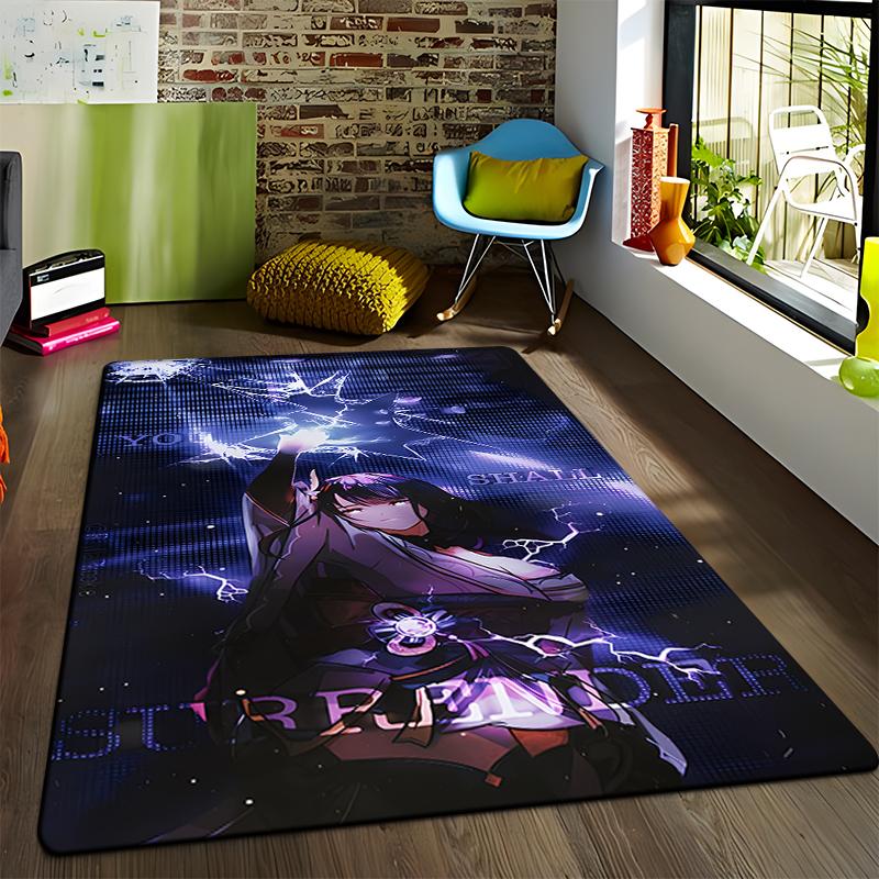 Anime Genshin Carpets Living Room Decoration Bedroom Parlor Tea Table Area Rug Mat Soft Flannel Large Rugs and Baby Gift Carpet