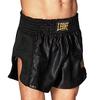 Leone 1947 Muay Thai Kickboxing Shorts, Unisex [ESSENTIAL THAI SHORTS], Satin Material, Elastic Waist, Size M/Black, ABE20 [Authentic]