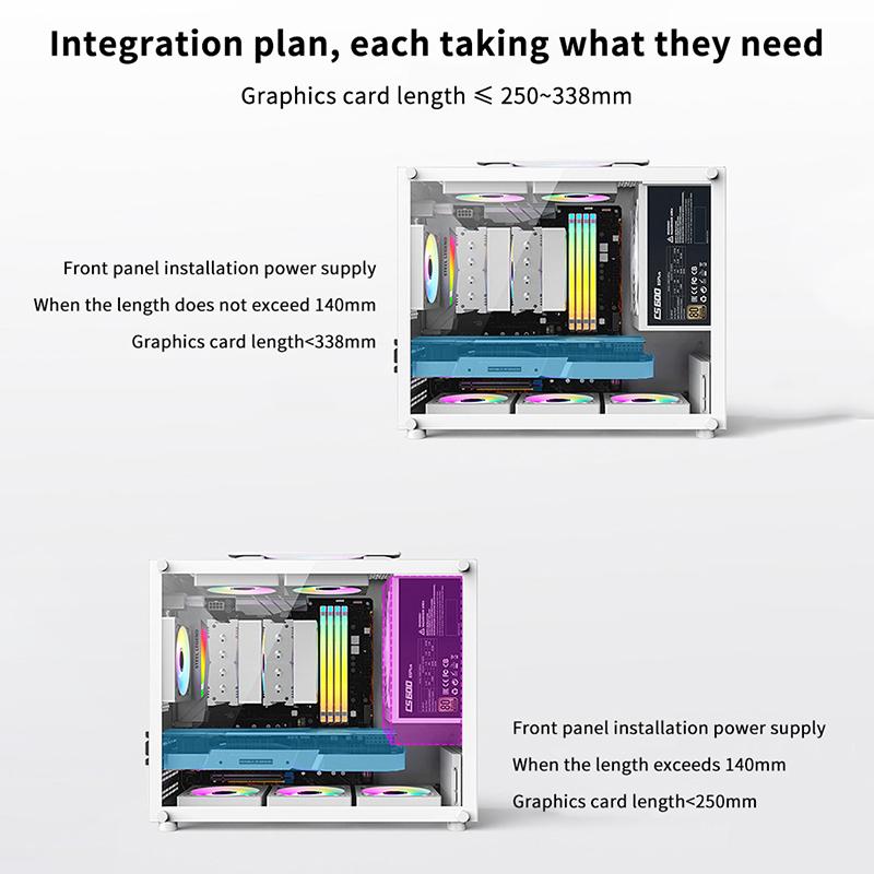 Translation Gaming Computer Case With Grip Handle Cooling Pc Tower For M-Atx/Itx Motherboard Usb3.0 338Mm Graphic Card Length