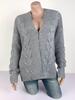 2023 Fall/Winter Cable Knit Cardigan: Chunky European & American Style Solid Sweater for Women