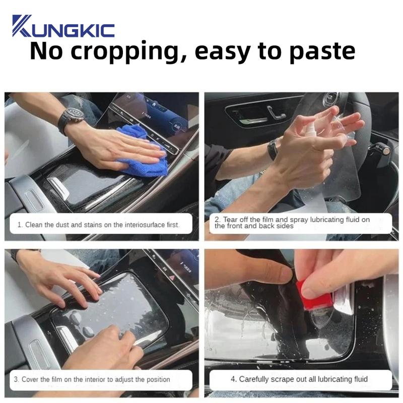 For Volkswagen Tiguan L Pro VW 2024 2025 TPU Protective Film Clear Interior Center Console Gear Panel Anti-scratch Accessories