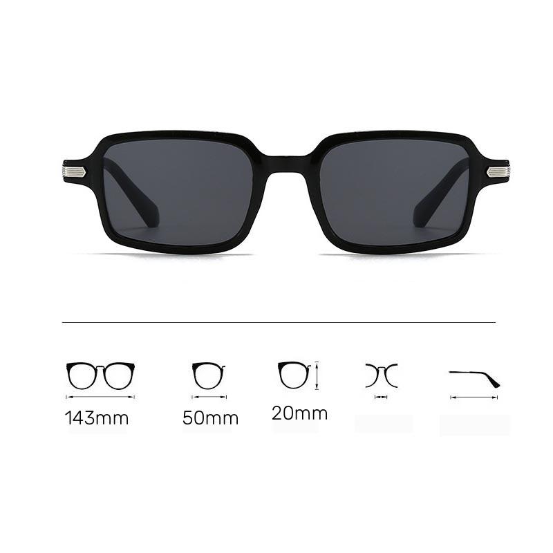Unisex Retro Square Sunglasses Classic Full-Frame Fashion Eyewear For Men And Women Stylish Uv400 Sun Protection Sunglasses