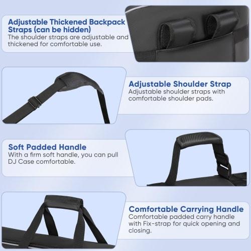 DJ Controller Bag, Compatible with DDJ 800, FLX6, SX, SX2, SX3, MC7000, Rane One, and Mixon 8 Pro, Soft Case with Multi-Pockets, DJ Case, DJ Gig Bag f