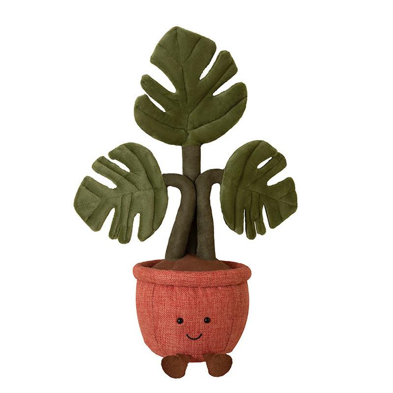 Jellycat Natural Style Plush Potted Plant Dustproof Short Velvet For Living Room