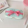 Candy Color Ballet Style Soft Pencil Case Girl Bowknot Stationery Storage Bag High-Value Vertical Pencil Case